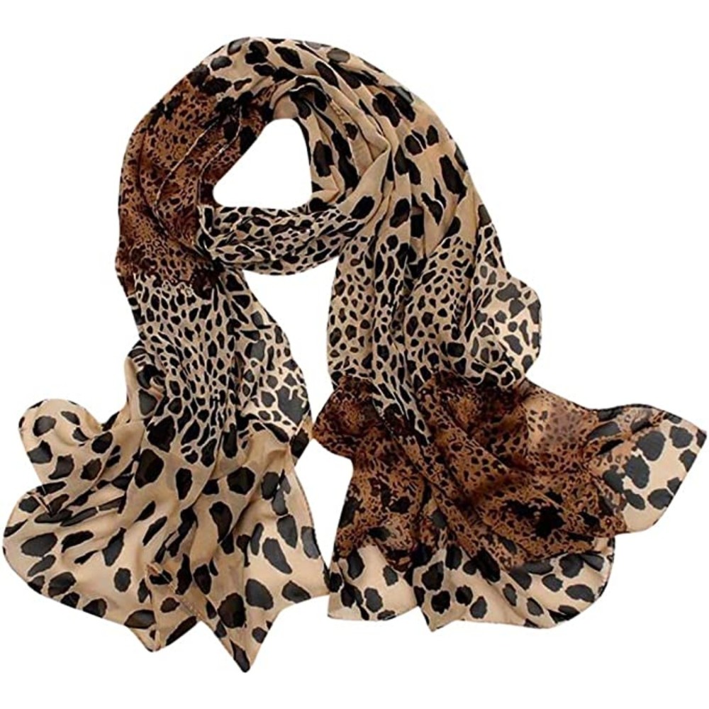 Scarf, Women's Leopard Print Little Silk Scarf Hair Tie Band Neckerchief